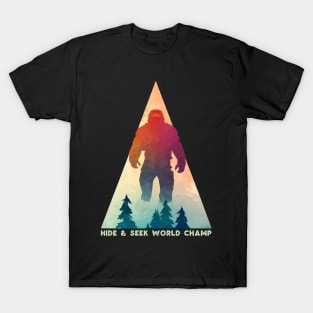 Geometric Sasquatch Hide and Seek T-Shirt